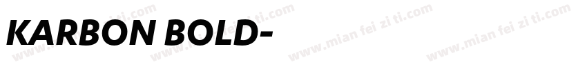 KARBON BOLD字体转换